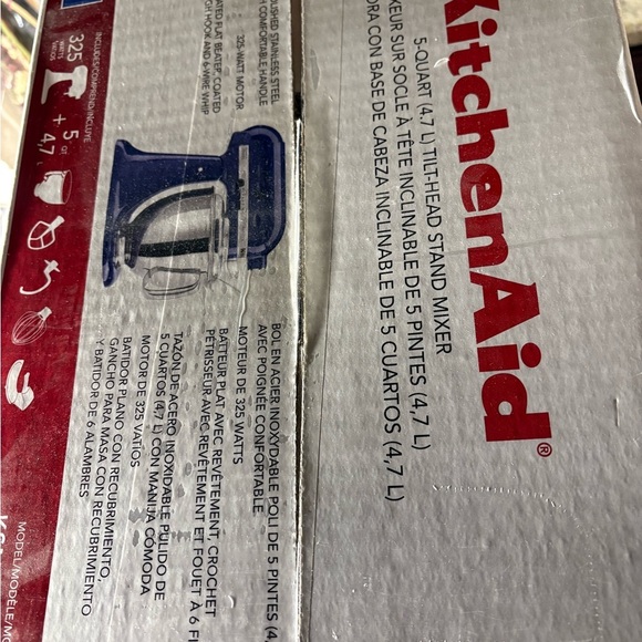 NEW IN BOX Must Go! Unopened KitchenAid Cobalt Blue Stand Mixer NIB Beater Blade - Picture 3 of 9
